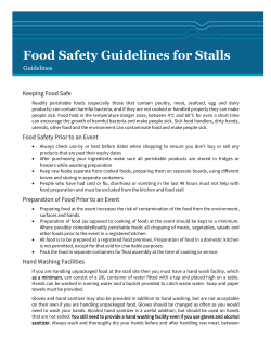 Food Safety Guidelines for Stalls