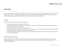 Quotes Quilt - Leading Learning