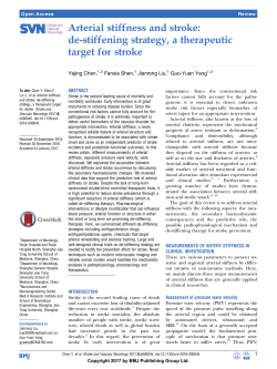 Arterial stiffness and stroke: de-stiffening strategy, a therapeutic