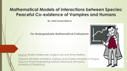 Mathematical Models of Interactions between Species