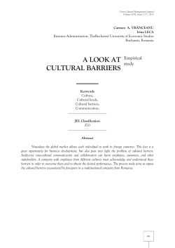 a look at cultural barriers - Cross