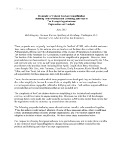 Tax Simplification Proposal - Harmon, Curran, Spielberg +