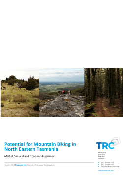 Potential for Mountain Biking in North Eastern Tasmania