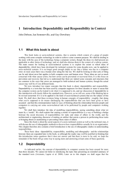 Dependability and Responsibility in Context