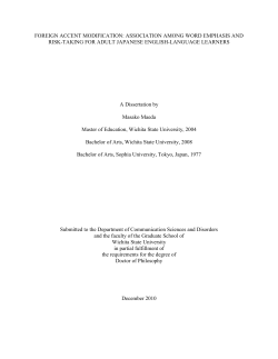 foreign accent modification: association among word emphasis and