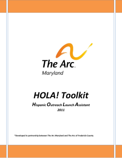 HOLA! Toolkit - Maryland Developmental Disabilities Council