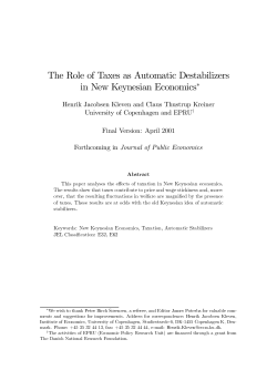 The Role of Taxes as Automatic Destabilizers in New Keynesian