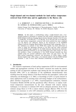 Single-channel and two-channel methods for land surface