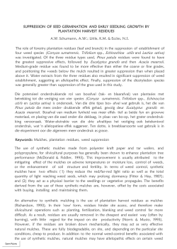 SUPPRESSION OF SEED GERMINATION AND EARLY SEEDLING