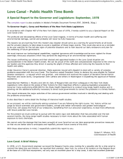 Love Canal - Public Health Time Bomb