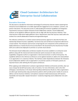 Cloud Customer Architecture for Enterprise Social Collaboration