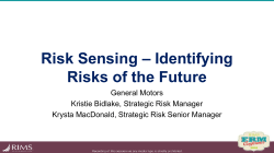 Risk Sensing – Identifying Risks of the Future