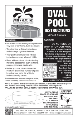 Oval Pool Instructions