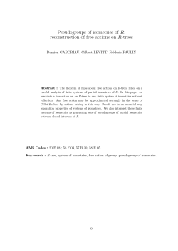 Pseudogroups of isometries of R: reconstruction of free actions on R