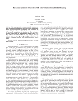 Dynamic Symbolic Execution with Interpolation Based Path Merging
