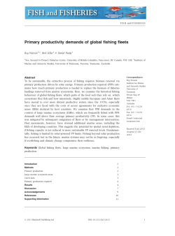Primary productivity demands of global fishing fleets
