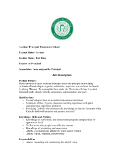 Assistant Principal, Elementary School