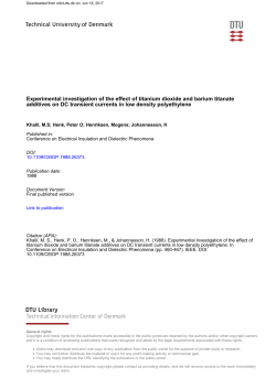Experimental investigation of the effect of titanium dioxide