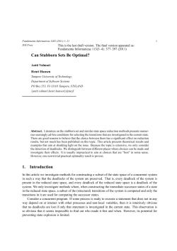 Can Stubborn Sets Be Optimal? 1. Introduction