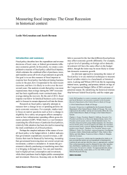 Measuring fiscal impetus: The Great Recession in