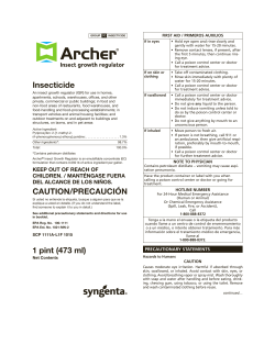 Insecticide CAUTION/PRECAUCI&Oacute;N 1 pint (473 ml)