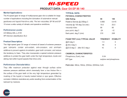PRODUCT DATA: Gear Oil EP 90 140
