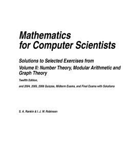 Mathematics for Computer Scientists