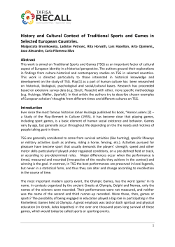 History and Cultural Context of Traditional Sports
