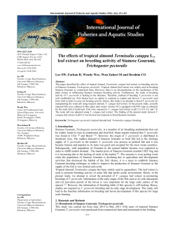 - International Journal of Fisheries and Aquatic Studies