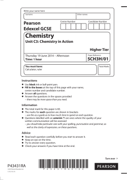 Chemistry - Manchester Health Academy