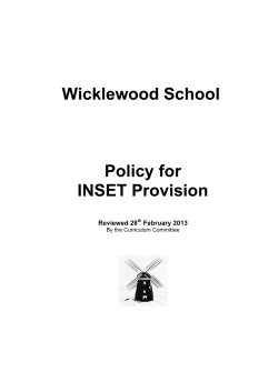 inset provision - Wicklewood Primary School and Nursery