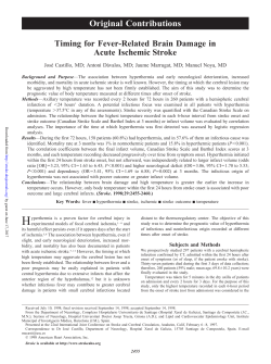 Timing for Fever-Related Brain Damage in Acute Ischemic Stroke