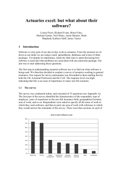 Actuaries excel: but what about their software?