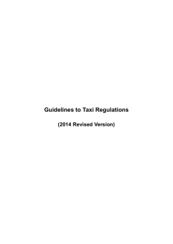 Guidelines to Taxi Regulations
