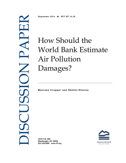 How Should the World Bank Estimate Air Pollution Damages?