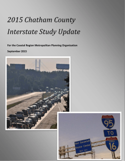 2015 Chatham County Interstate Study Update