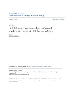A Folkloristic Literary Analysis of Cultural Collision in the Work of