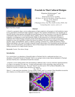 Fractals in Thai Cultural Designs Abstract Introduction