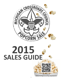 Selling Popcorn - Michigan Crossroads Council