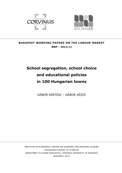 School segregation, school choice and educational policies in 100