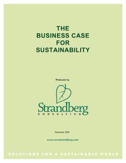 the business case for sustainability