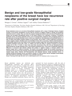 Benign and low-grade fibroepithelial neoplasms of the