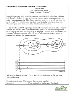 Understanding Topographic Maps with a Pretend Hike Denise Dorn