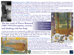 The late work of Pierre Bonnard (1867