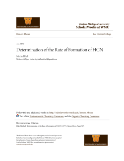 Determination of the Rate of Formation of HCN
