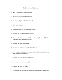 Early Americas Study Guide 1. Where was Incan civilization located