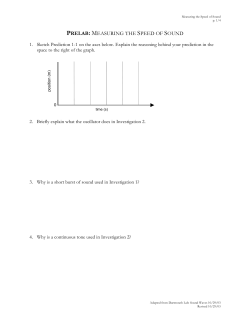 PRELAB: MEASURING THE SPEED OF SOUND