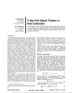 A Non-Self-Adjoint Problem in Heat Conduction