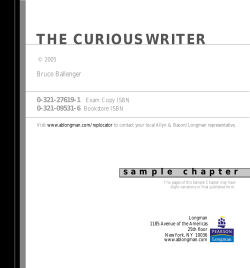 THE CURIOUS WRITER