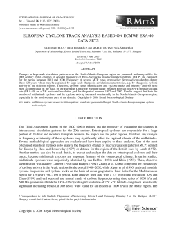 European cyclone track analysis based on ECMWF ERA